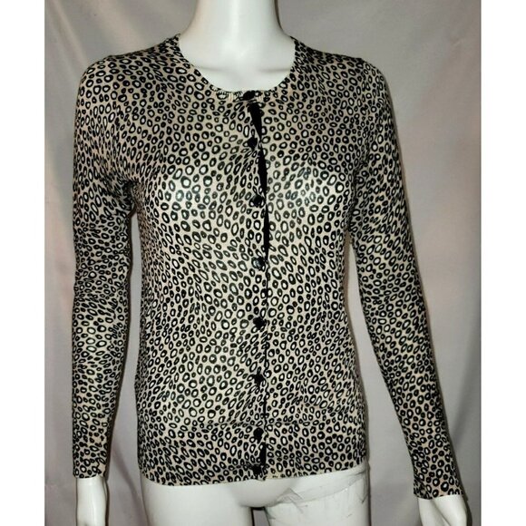NWOT - Ann Taylor Loft brown and tan leopard print cardigan - size small - Picture 6 of 11